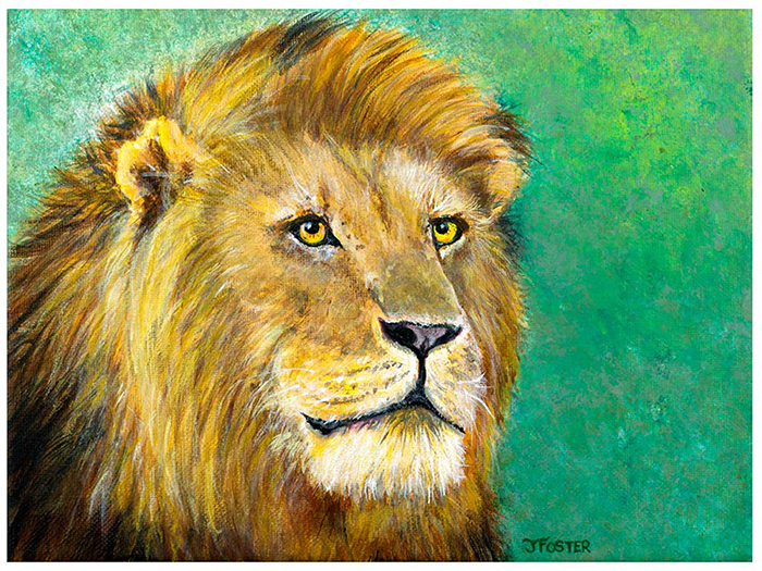 Lion acrylic painting