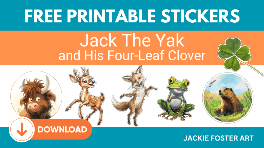 Jack The Yak printable stickers