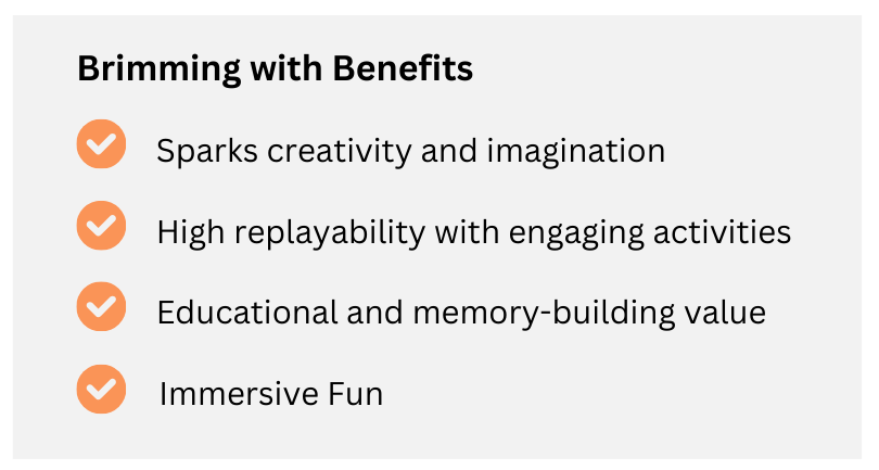 Visual Wonderland is brimming with benefits; sparks creativity, high replayability, educational and memory-building, fun