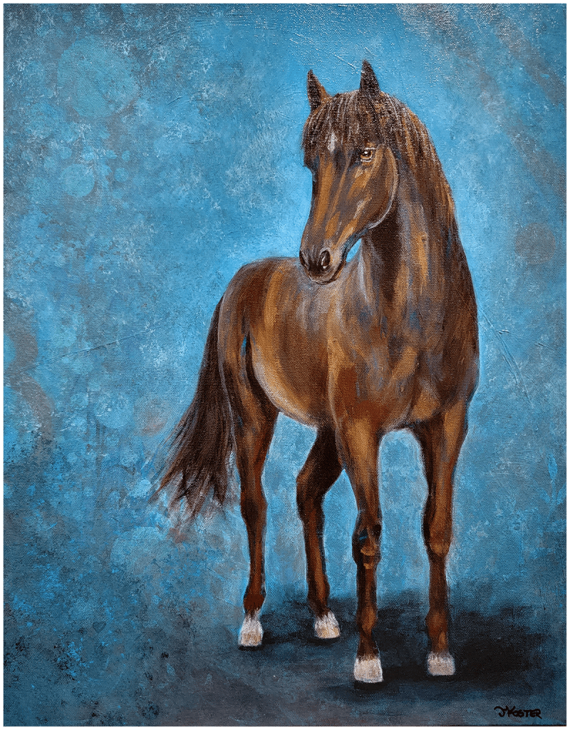 Painting Wendy the Rescue&nbsp;Horse