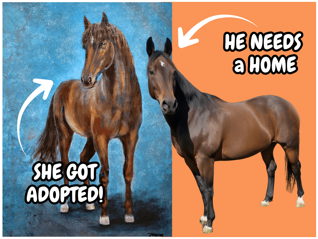 Rescue Horse Painting Story | She Got Adopted Then He Arrived at NH&nbsp;SPCA